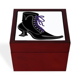 CafePress Witch Shoe Memory Keepsake Jewelry Box, 5"x5"x3.75"