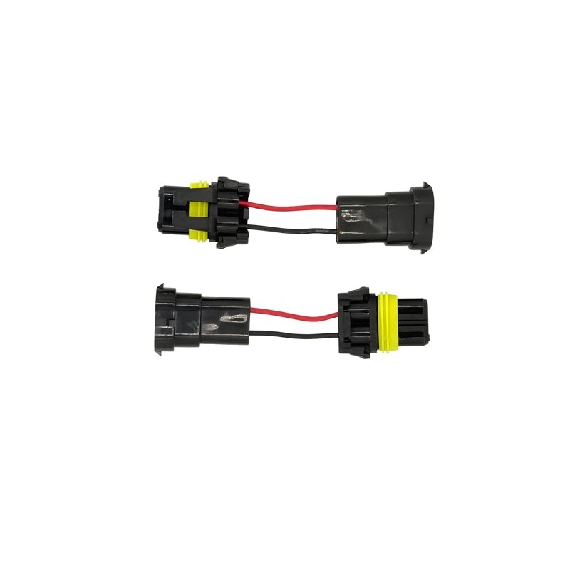 2PCS H8/H9/H11 to 9006 Bulb Socket Conversion Harness - Compatible