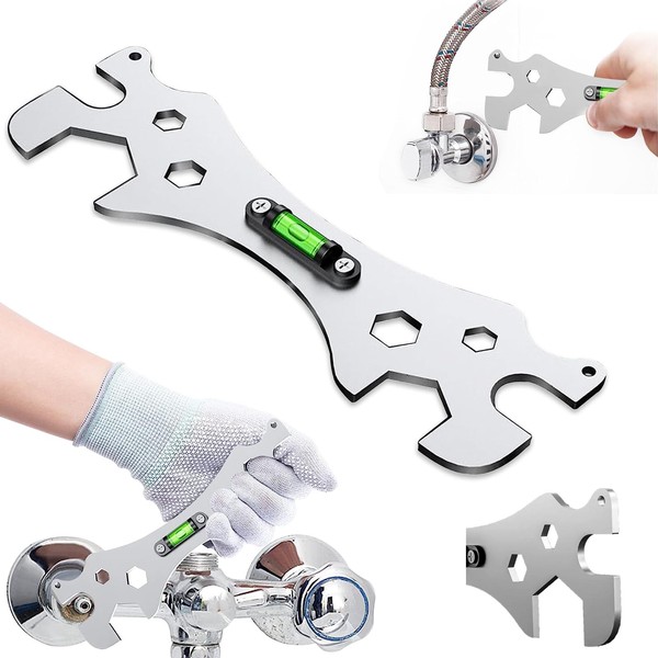 AOMAIGAD Shower Key Tool, Multifunctional Angle Wrench, Portable Bathroom Repair