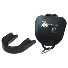 Game On Youth Protector bucal sin correa (negro/humo)