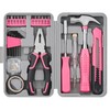 Hi-Spec Juego de Herramientas Rosa Compacto de 25 Piezas para