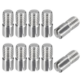 uxcell 10Pcs M5 x 12mm Slotted Cylindrical Pin 304 Stainless Steel Dowel External Thread Locating Pin for Furniture Cabinets