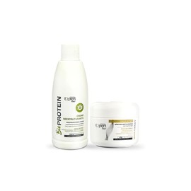 Expert Hair Bio Protein Straightening & Smoothing Kit – Protein Keratin straightening + Gold Repair Mask for Ultimate Hair Transformation – Straight, Silky, Moisturized Hair