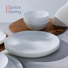Dinnerware Sets for 4, LaGlint 12 Pieces Opal Glass Plates