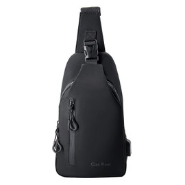 Long Keeper Lightweight Sling Backpack – Unisex Chest bag Crossbody Backpack with USB Port, One Strap Sling Shoulder Bag Travel Sports Gym day pack Backpack