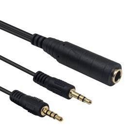 Duttek 6.35mm to 3.5mm Headphone Jack Adapter Cable, Gold-plated 2x 3.5mm 1/8 Inch Male Jack Socket to 6.35mm 1/4 Inch Female Plug Mono Audio Y Splitter Cable 25CM/10 Inch