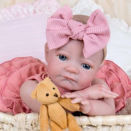 Aori Reborn Baby Dolls Lifelike - Realistic Life-Size 20 Inch Newborn Baby Doll Girls with Poseable Limbs and Feeding Kit Included, Nice Gift for Kids 3+