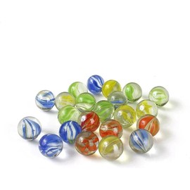 Pxiryanlow 10pcs Random Colors 14mm Colorful Mixing Glass Marbles Assorted Colors Glass Marbles Round Marbles Toy for Marble Games Fish Tank Home Decor Sports and Outdoor Play