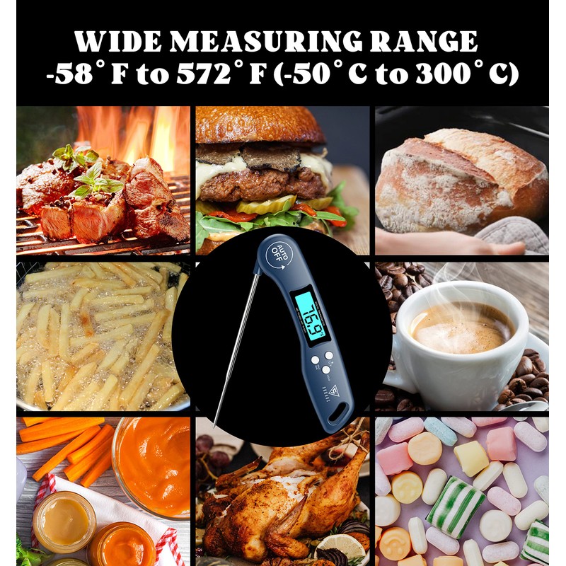 DOQAUS Digital Meat Thermometer, Instant Read Food Thermometer for Cooking,