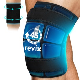 REVIX XXXL Knee Ice Pack Wrap for Meniscus & ACL, 45-Min Cold, 20"×10.7"