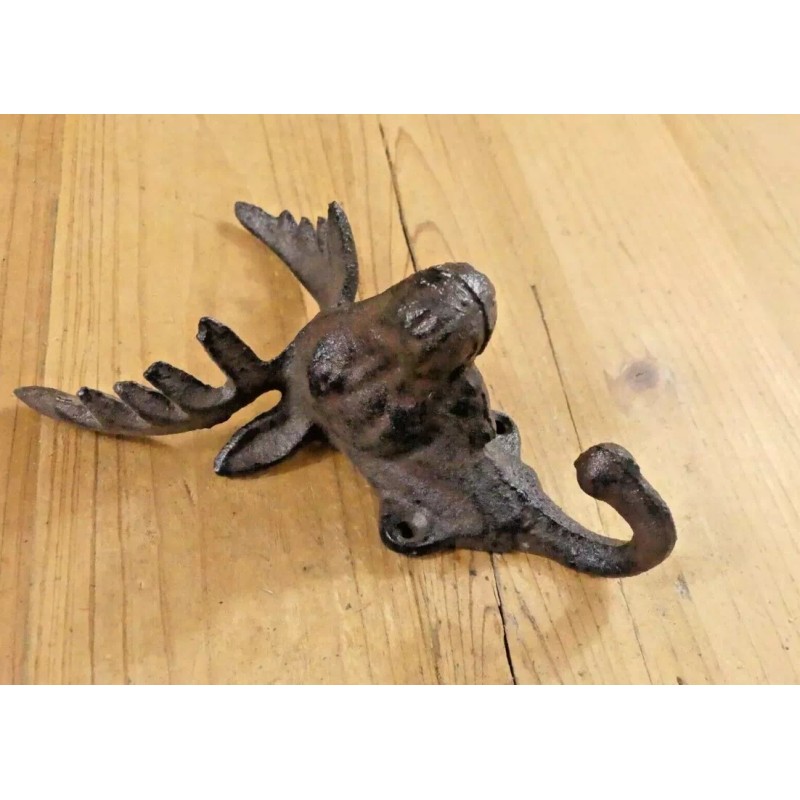 MIDWEST CRAFT HOUSE 6 Rustic Elk Deer Moose Head Hooks