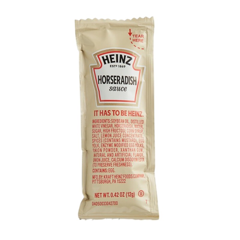 Horseradish Packets, Heinz 12 Gram, 25 pcs.
