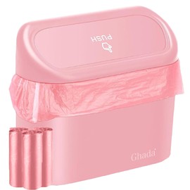 GHADA Car Bin Set with 45 Bin Liners - Hanging Storage Solution for Your Vehicle; Car Bin Interior Waterproof Car Accessory (Pink)