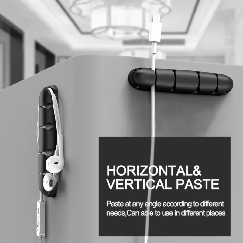 Veraly Organizador De Cables Adherible Silicón Oficina Hogar 1 Pz