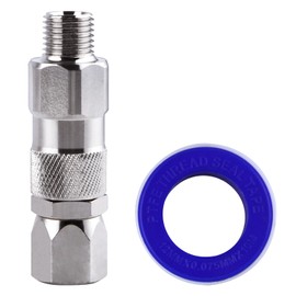 SPEEDWOX 1/4-Inch Airless Spray Gun Swivel Joint 360 Degrees Rotate 1/4 Inch Sprayer Joint with Tape High Pressure Spray Hose Swivel Joint Connector Tips Accessories Stainless Steel Hose Connector