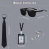 Agent Costume Set Secret Security Service Accessories Kit Includes Zipper