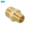 PATIKIL Solid Brass Hex Nipple Pipe Fitting Thread Adapter, 4