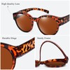 Br’Guras Polarized Oversized Fit over Sunglasses Over Glasses with Cat