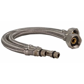 RMTL Pack of 2 Kitchen/Bathroom Basin Monobloc Mixer Tap Connectors Flexi Pipes Tails British Standard Pipe M10 x1/2 Fitting (300mm)