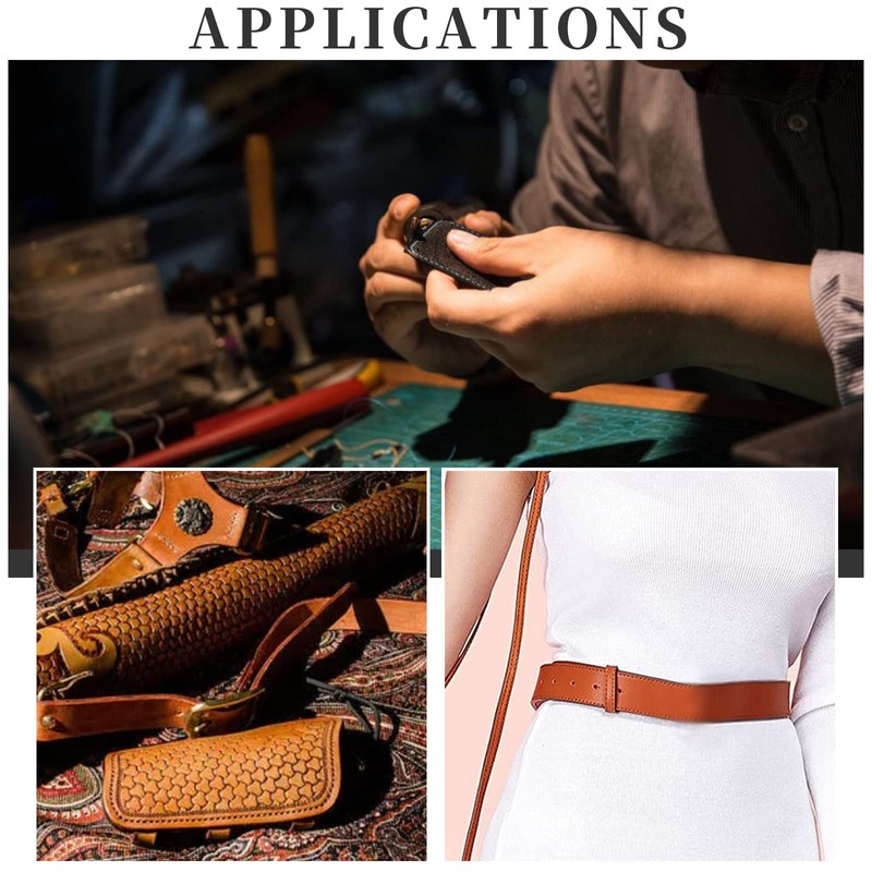 BENECREAT Leather Tape, Roll, Lychee Pattern, Single Sided Leather, Synthetic