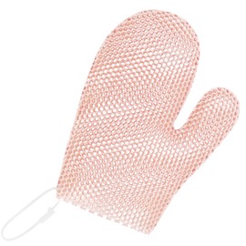 etspolt Exfoliating Glove Bath Mitt -Exfoliating Gloves for Shower, Body Scrubber for Deep Cleansing, Quick Drying Bath Gloves (Pink)