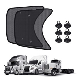 KUST Upgraded 2PCS Side Window Sun Shade for Semi Truck, 23.6x21.6inch Side Window Shade for RV Semi Truck,Volvo VNL,International Trucks,and Freightliner,Sunshade with Suction Cup, UV Protection