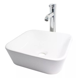 Ceramosa Kit Lavabo Ovalin + Monomando+ Contra + Cespol Baño Ceramosa