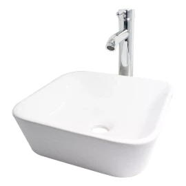Ceramosa Kit Lavabo Ovalin + Monomando+ Contra + Cespol Baño Ceramosa