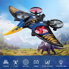 jaming Dragon Remote Control Airplanes,2.4G EPP Foam RC Planes Dinosaur 6-Axis Gyro, RC Aircraft Fighter Jet Toys 360 Flip,Stunt Roll,Easy to Fly RC Glider,RC Pterodactyl Toys for Kids Gifts