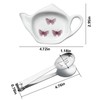 Tea Bag Coaster Set of 6 White Ceramic Tea Bag