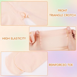 Firtink 2 Pairs Ballet Dance Tights Girls Kids Pink Footed Dance Training Tights Convertible Ballet Legging Stocking For Kids Student Practice 5-10 Old(L)