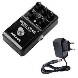 Nux Metal Core Deluxe MKII Effects Device Preamp Pedal with Keepdrum 9V Power Supply
