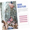 Kisangel 40pcs Small Usa Stick Flags Mini American Flags for