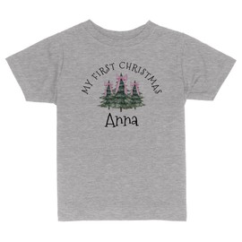 First Christmas Anna Toddler Kids T-Shirt 3T Heather Grey