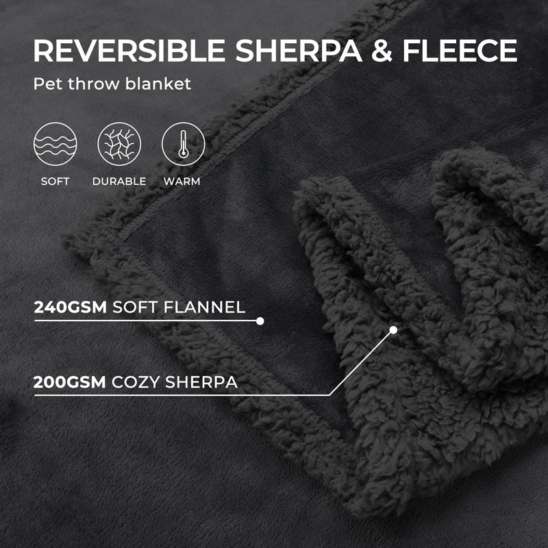 Waterproof Pet Blanket, Liquid Pee Proof Dog Blanket for Sofa