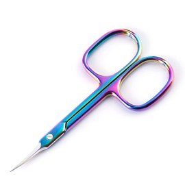 BNG Cuticle Scissors Professional Upgraded Curved Cuticle Scissors for Women Men Stainless Steel Cuticle Nipper Nail Remover Scissors Pedicure Manicure Nail Art Tool (Purple)