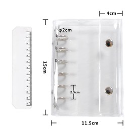 Yingrito Sticker Album Binder A7 Transparent 3 Sizes Available (M5/A6/A7) Includes 20 Refill Sheets Sticker Storage File Clear Binder For Girls Cute Notebook Album DIY Decoration