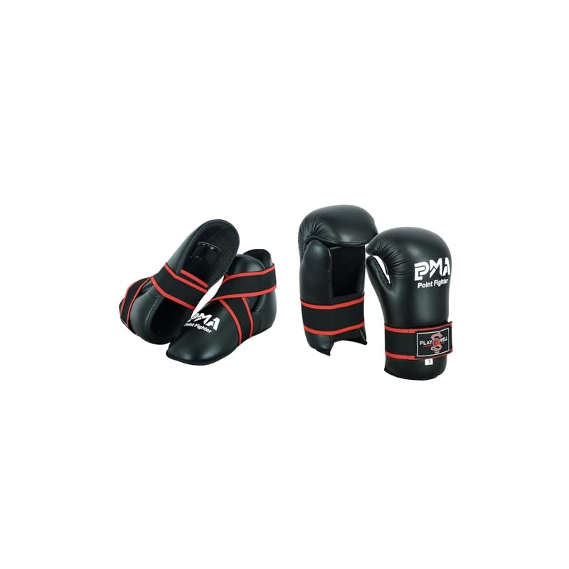 Playwell Competition Vinyl Semi Contact Sparring Gloves & Boots Set