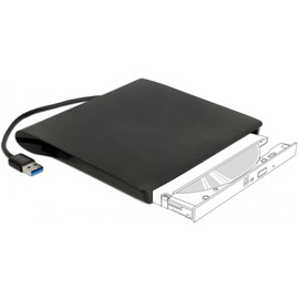 DeLock External Enclosure for 5.25 Inch Ultra Slim SATA Drives 9.5 mm to USB Type-A