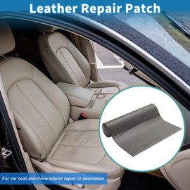 A ABSOPRO Self Adhesive Leather Repair Patch Strong Stickiness 17" x 395" Leather Repair Tape PVC Leather Gray 1 Pcs