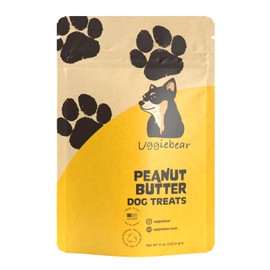 Grain Free Dog Treats, All Natural, Made in The USA, Peanut Butter flavor, Soft & Chewy, Low Calorie, 100% Recycled Packaging