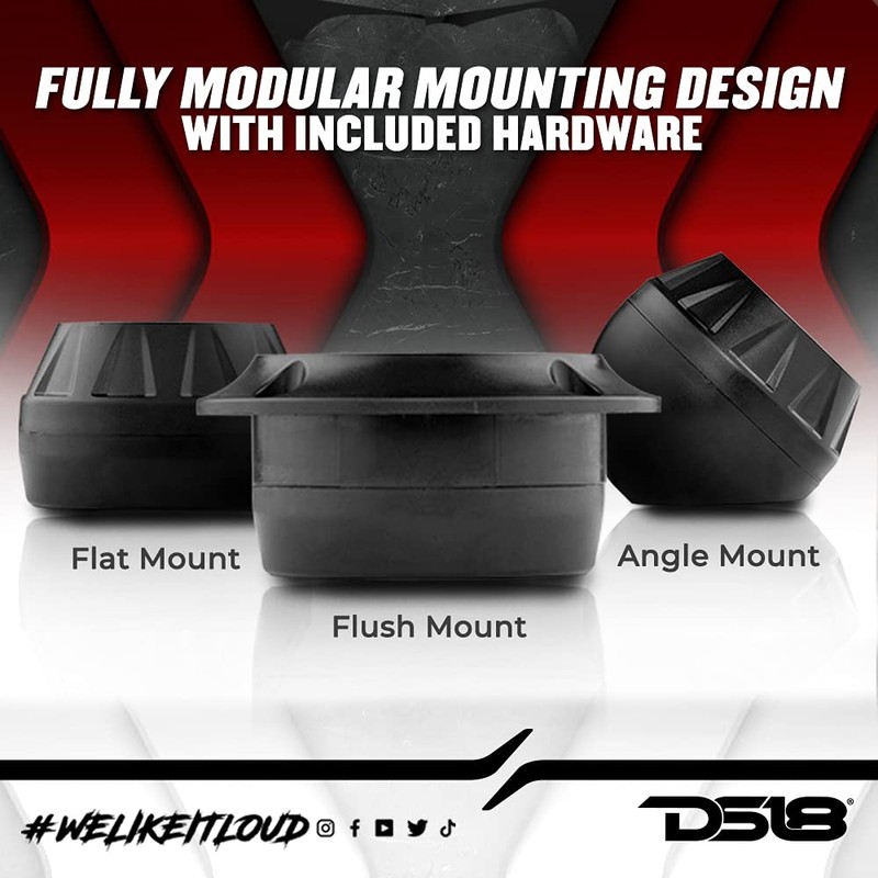 DS18 PROTSQ3N1 PRO 1 inch Vc Surface/Flush/Angle Aluminum High Compression