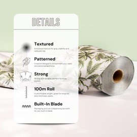 Stylish Extra Wide Hair Foil 12.7cm x 100m - Perfect for Highlighting & Balayage, Professional Hairdressers' Choice, Built-in Cutter, Embossed Palm Print - Chic Hairdressing Foil