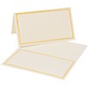 KraftiSky 50 Pack Place Cards for Table Setting with Gold