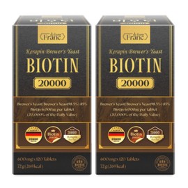 Frande Euro Kerapin Brewer's Yeast Biotin 20000, 2 units, 120 tablets / 프랑드유로 케라핀 맥주효모 비오틴 20000, 2개, 120정