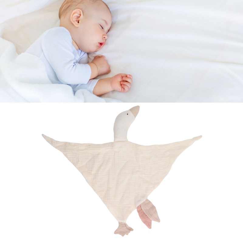 Baby Goose Shaped Security Blanket Soft Cotton Breathable Cute Security