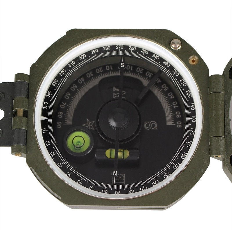 SVBONY Military Compass Multifunction Compass Lensatic Sighting Fluorescent Waterproof for