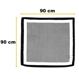 Silk Symphony BY KATHARINA Luxury Silk Scarf 100% Mulberry Silk 90 x 90 cm Women's Neckerchief with Elegant Design, white-black