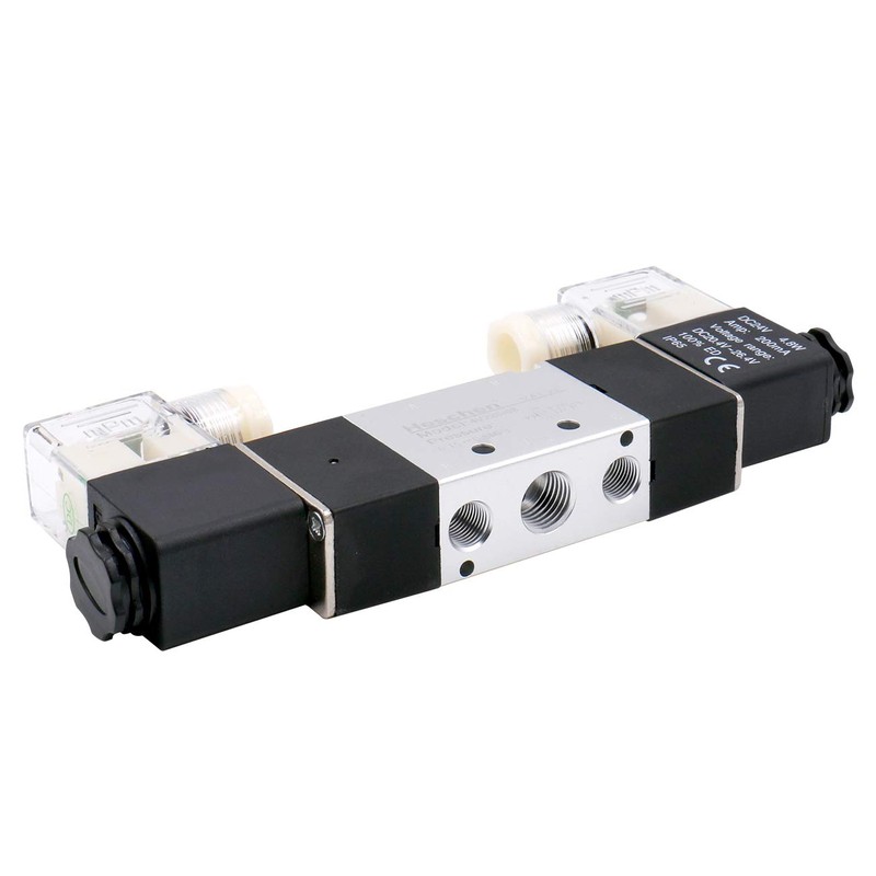 Heschen Electric Pneumatic Solenoid Valve 4V220-08 24VDC 4.8W PT1/4 5