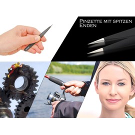 Powder Coated Tweezers 12 cm Stainless Steel